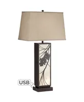 Lodge Table Lamp with Panel