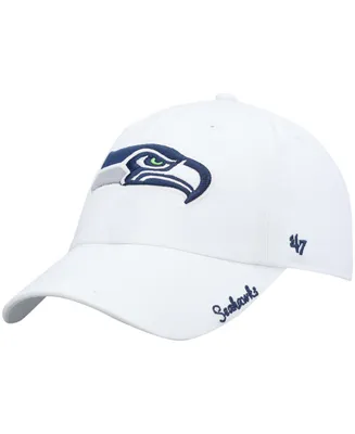 Women's White Seattle Seahawks Miata Clean Up Logo Adjustable Hat