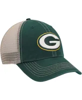 Men's Green, Natural Green Bay Packers Trawler Trucker Clean Up Snapback Hat