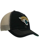 Men's Black, Natural Jacksonville Jaguars Trawler Trucker Clean Up Snapback Hat
