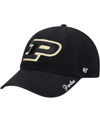 Women's Black Purdue Boilermakers Miata Clean Up Logo Adjustable Hat