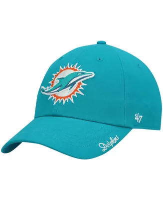 Women's Aqua Miami Dolphins Miata Clean Up Primary Adjustable Hat