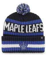 Men's Navy Toronto Maple Leafs Bering Cuffed Knit Hat with Pom