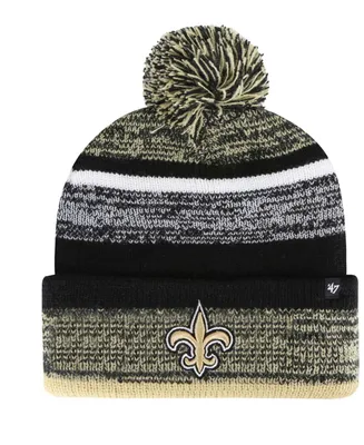 Men's Black New Orleans Saints Northward Cuffed Knit Hat with Pom