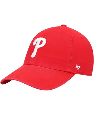 Boys Red Philadelphia Phillies Team Logo Clean Up Adjustable Hat