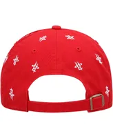Men's Red Houston Rockets Confetti Cleanup Adjustable Hat