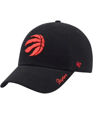 Women's Black Toronto Raptors Miata Clean Up Logo Adjustable Hat