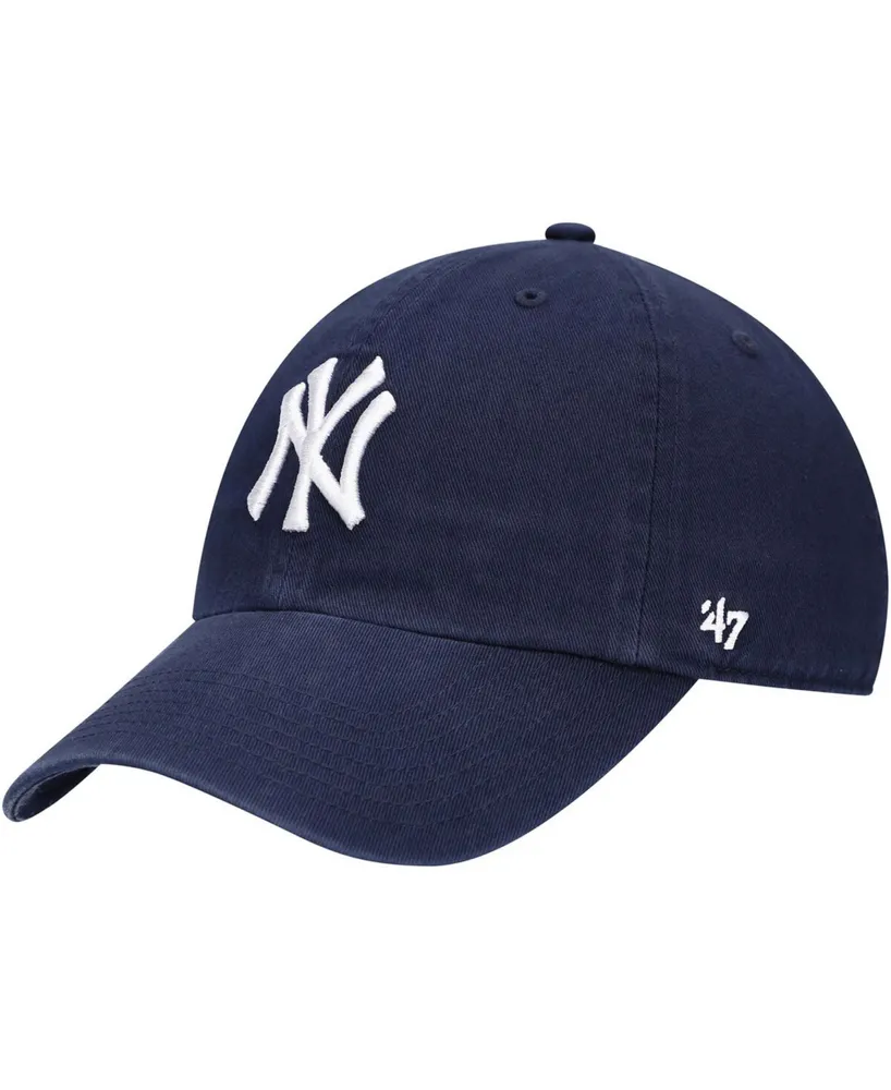 Boys Navy New York Yankees Team Logo Clean Up Adjustable Hat