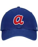 Men's Royal Atlanta Braves 1972 Logo Cooperstown Collection Clean Up Adjustable Hat