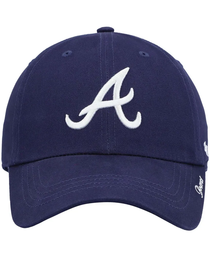 Women's Navy Atlanta Braves Team Miata Clean Up Adjustable Hat