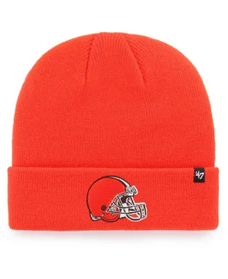 Men's Orange Cleveland Browns Primary Basic Cuffed Knit Hat