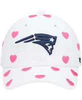 Little Girls White New England Patriots Surprise Clean Up Adjustable Hat