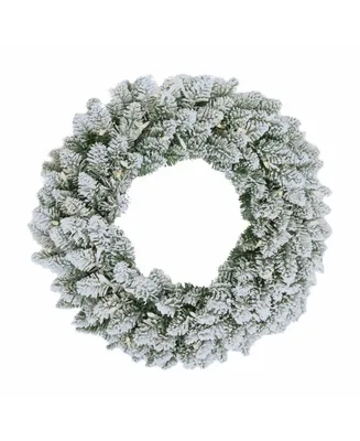 Kurt Adler 24" Battery-Operated Pre-Lit Led Snow Pine Wreath