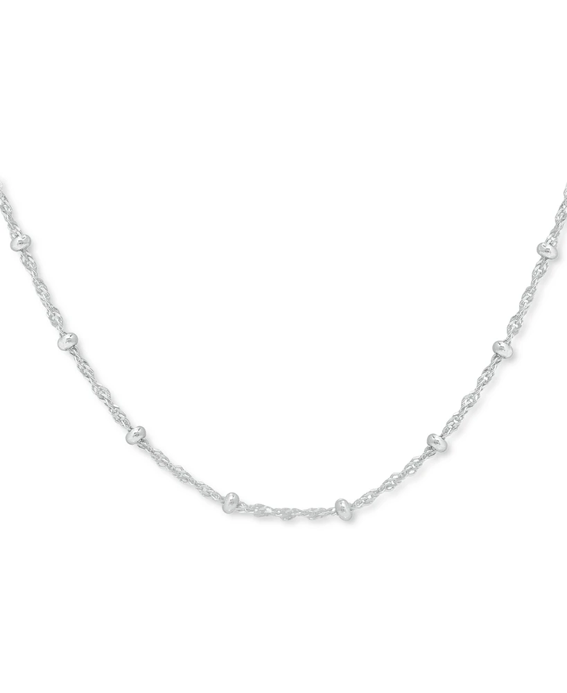 Giani Bernini Small Beaded Singapore 20" Chain Necklace in 18k Gold-Plated Sterling Silver, Created for Macy's