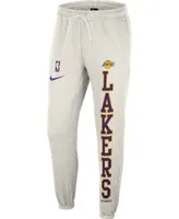 Men's Oatmeal Los Angeles Lakers 75th Anniversary Courtside Fleece Pants