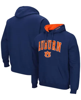 Men's Navy Auburn Tigers Arch and Logo 3.0 Pullover Hoodie