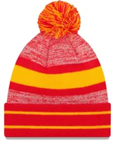 Men's Red Kansas City Chiefs Team Logo Cuffed Knit Hat with Pom