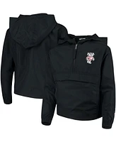 Big Boys and Girls Black Wisconsin Badgers Pack Go Windbreaker Jacket