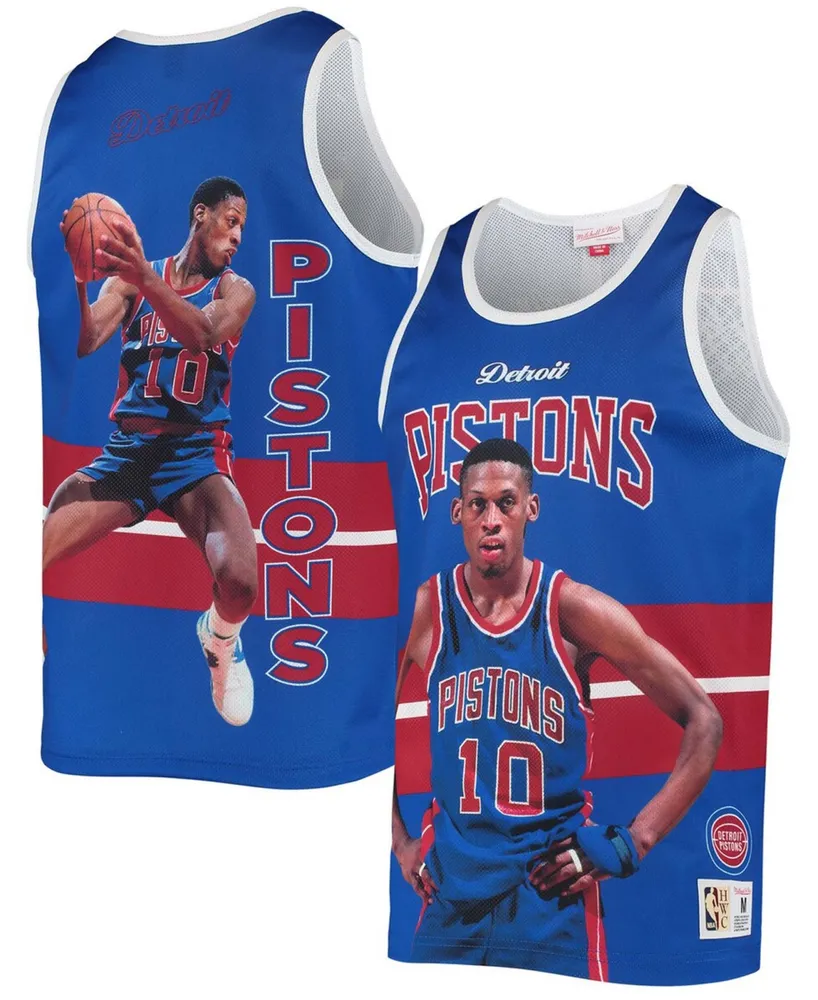 Men's Dennis Rodman Blue Detroit Pistons Hardwood Classics Player Tank Top