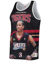 Men's Allen Iverson Black Philadelphia 76ers Hardwood Classics Player Tank Top