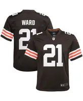 Big Boys and Girls Denzel Ward Brown Cleveland Browns Game Jersey