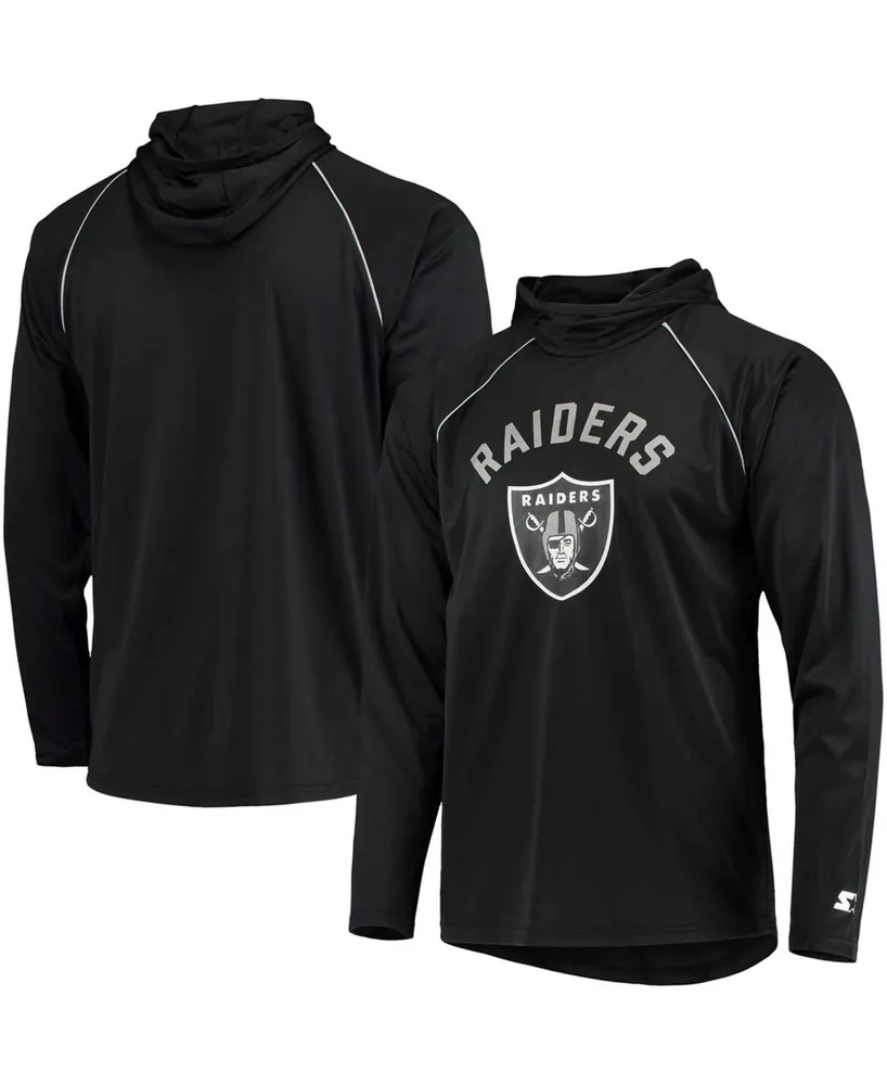 Men's Fanatics Branded Heather Charcoal Las Vegas Raiders Pill Stack Long Sleeve Hoodie T-Shirt