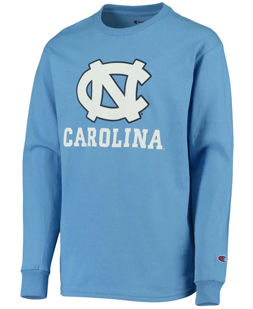 Big Boys and Girls Carolina Blue North Carolina Tar Heels Lockup Long Sleeve T-shirt
