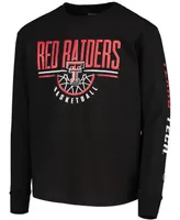 Big Boys and Girls Black Texas Tech Red Raiders Basketball Long Sleeve T-shirt