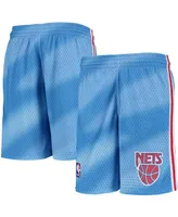 Big Boys and Girls Blue New Jersey Nets Hardwood Classics Swingman Shorts
