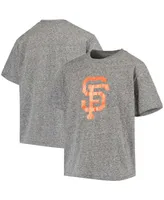 Big Boys and Girls Heathered Black San Francisco Giants Snow T-shirt