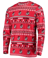 Men's Concepts Sport Red Georgia Bulldogs Ugly Sweater Knit Long Sleeve Top and Pant Set