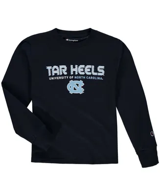 Big Boys and Girls Navy North Carolina Tar Heels Jersey Long Sleeve T-shirt