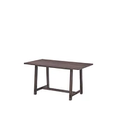 Closeout! Max Meadows Laminate Counter Height Rectangular Trestle Table