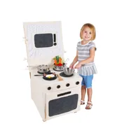 PopOhVer Pretend Play Kitchen Stove Play Set, 3 Piece