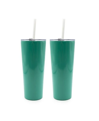 Thirstystone by Cambridge 24 oz Insulated Straw Tumblers Set, 2 Piece