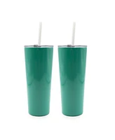 Thirstystone by Cambridge 24 oz Insulated Straw Tumblers Set, 2 Piece