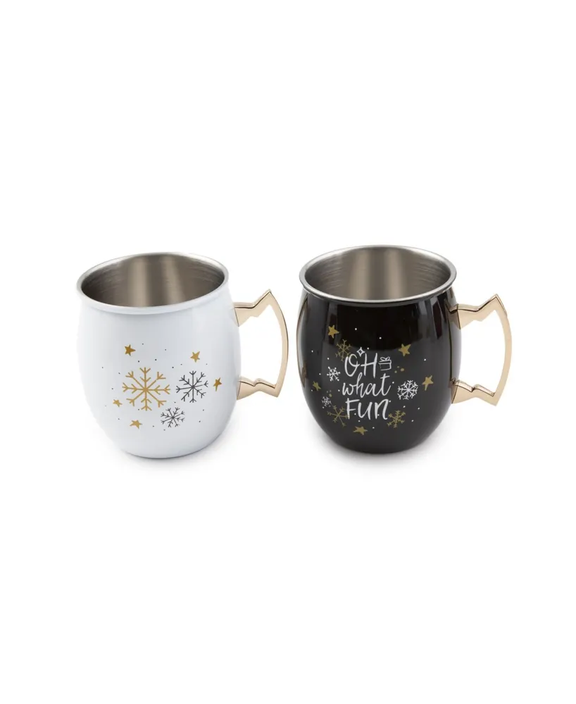Thirstystone by Cambridge 20 oz Oh What Fun Moscow Mule Mugs Pack, 2 Piece