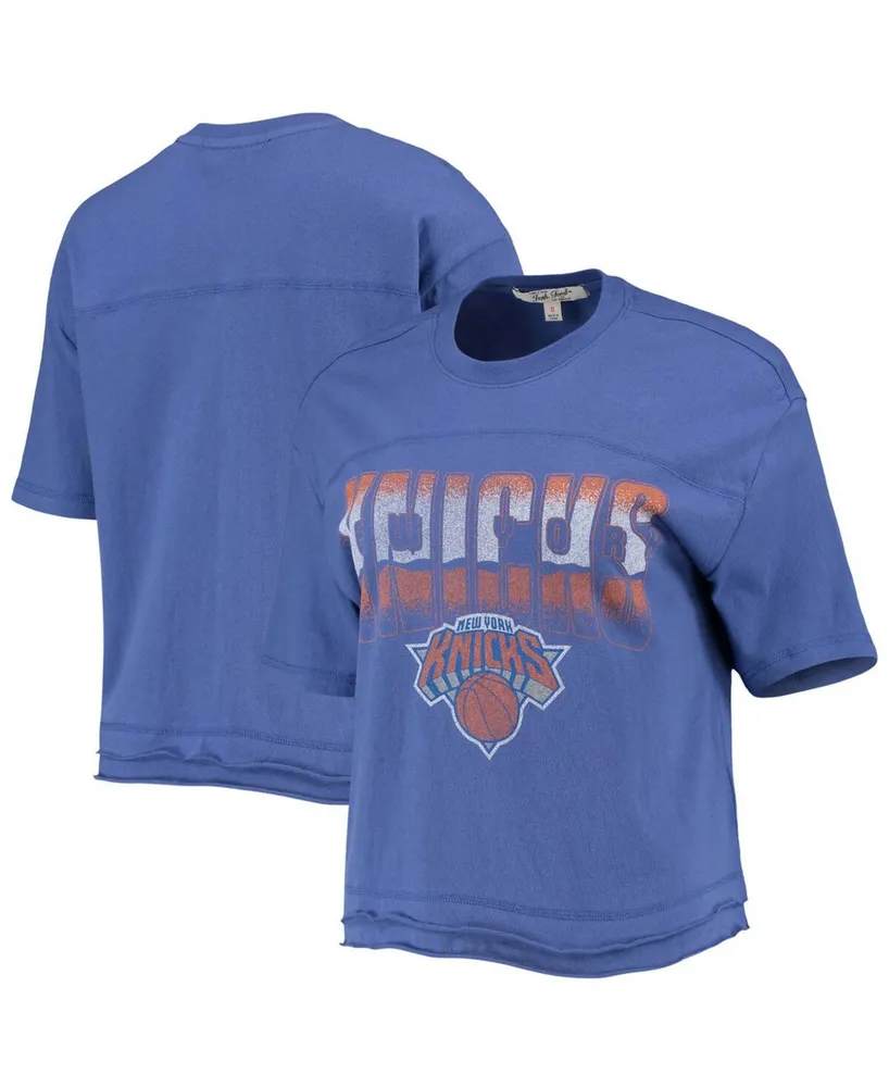 Junk Food Women's Blue New York Knicks Gradient Crop Top