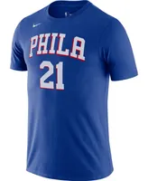 Men's Joel Embiid Royal Philadelphia 76ers Diamond Icon Name Number T-shirt