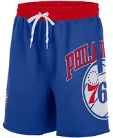 Men's Royal Philadelphia 76Ers 75Th Anniversary Courtside Fleece Shorts