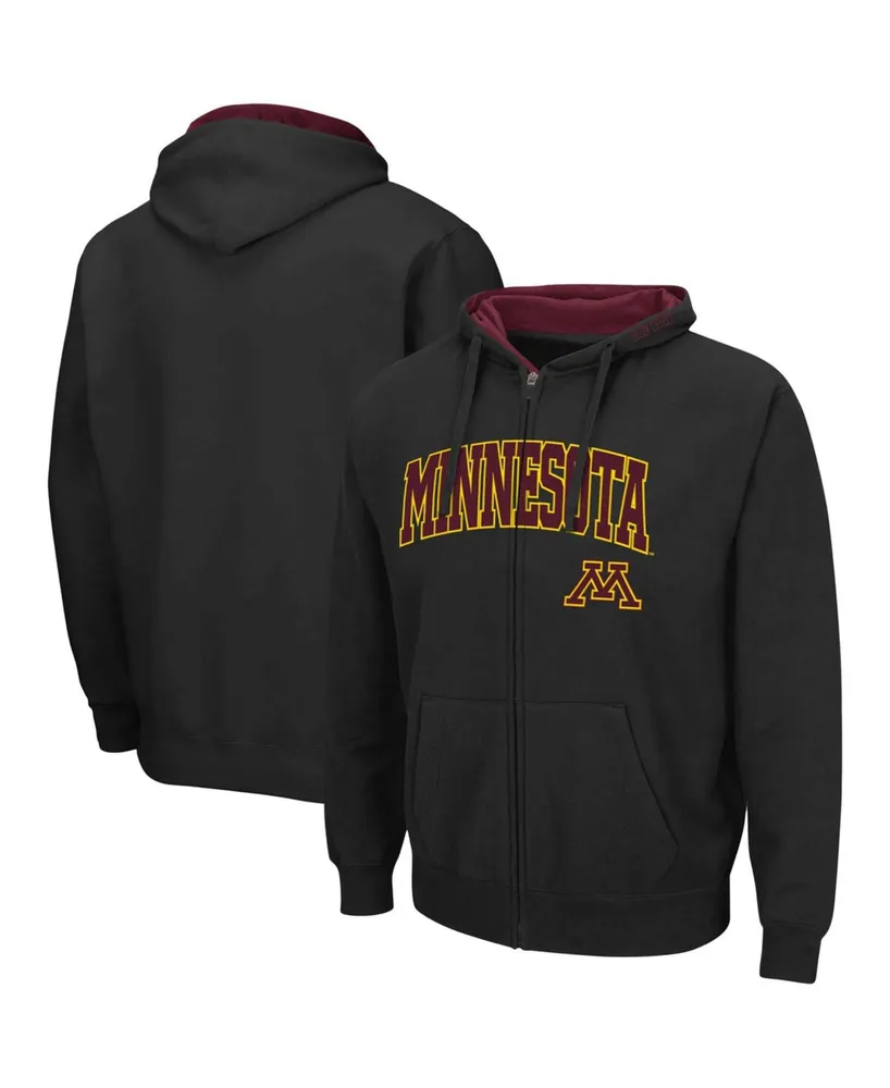 Men's Black Minnesota Golden Gophers Arch Logo 3.0 Full-Zip Hoodie