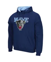 Men's Navy Maine Black Bears Arch and Logo Pullover Hoodie