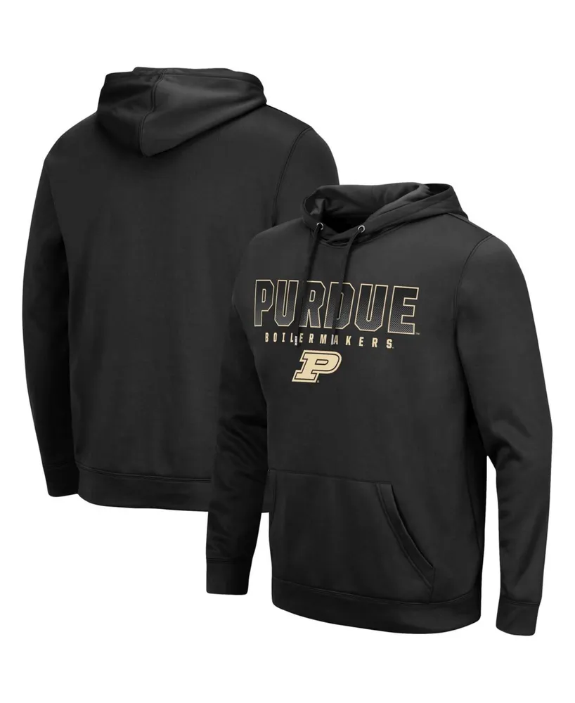 Men's Black Purdue Boilermakers Blackout 3.0 Pullover Hoodie