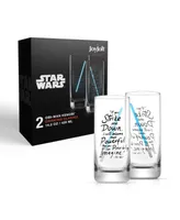 JoyJolt Star Wars New Hope Tall Drinking Glasses, Set of 2