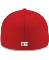 Men's Red Boston Red Sox Logo White 59FIFTY Fitted Hat