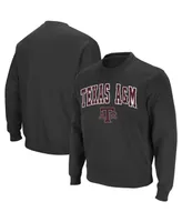 Men's Charcoal Texas A M Aggies Arch Logo Crew Neck Sweatshirt