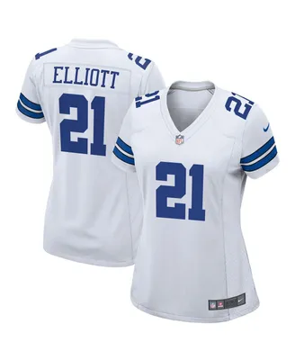 Women's Ezekiel Elliott White Dallas Cowboys Team Game Jersey