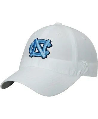 Men's White North Carolina Tar Heels Primary Logo Staple Adjustable Hat