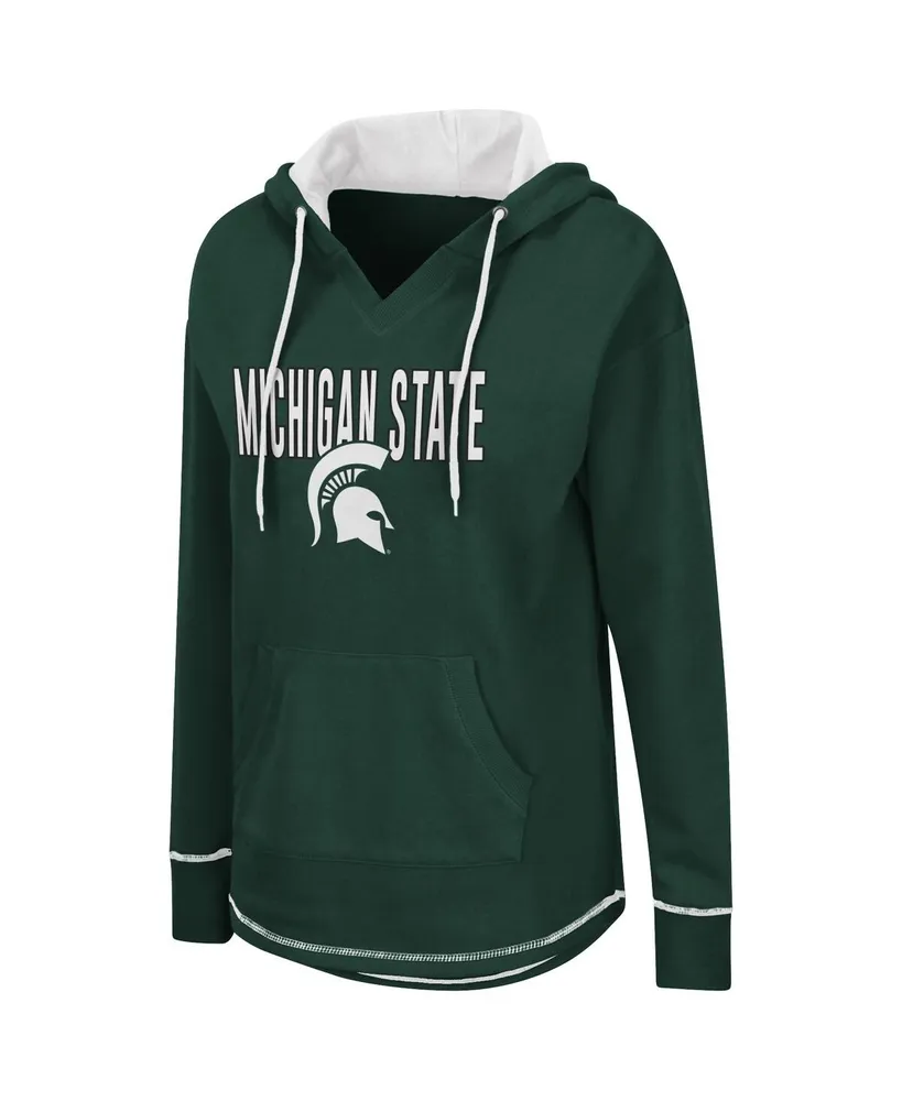 Women's Green Michigan State Spartans Tunic Pullover Hoodie