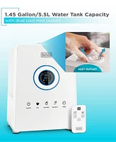 Black & Decker 5.5L Ultrasonic Humidifier Remote Ctrl - White